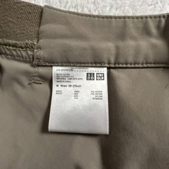 Uniqlo Women Beige Pleated A-Line Skirt Medium Waist 28-29 inches Stretch Casual - Picture 3 of 8